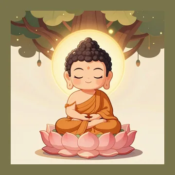 Cute illustration of Lord Buddha