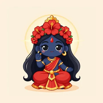 Cute illustration of Maa Kali