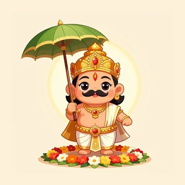 Cute illustration of King Mahabali