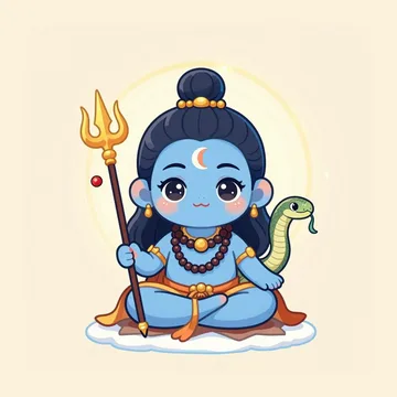 Cute illustration of Lord Shiva